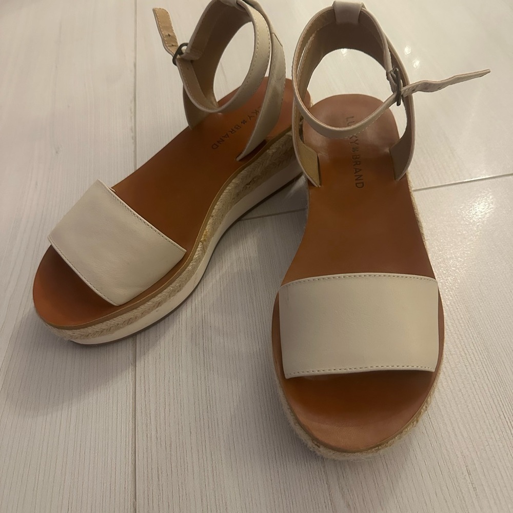 Lucky Brand Cream Espadrilles with Modern Minimalist Design